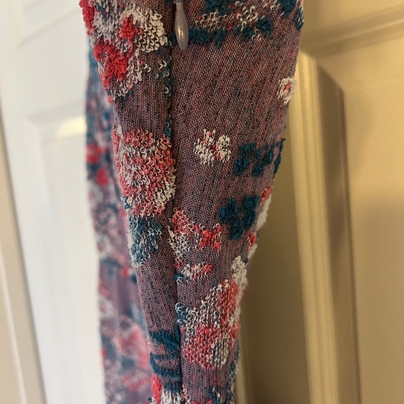 Anthropologie Maeve Jacquard Floral Chenille Collared Sleeveless Midi Dress 8 - Picture 5 of 6